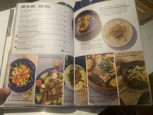 The Shakti menu page containing the Five-Color Veggies with Mushroom Sauce   at SHAKTI in Nha Trang