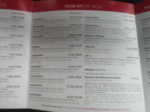 Menu 2 at D'aldeia Pizzeria in Rogil