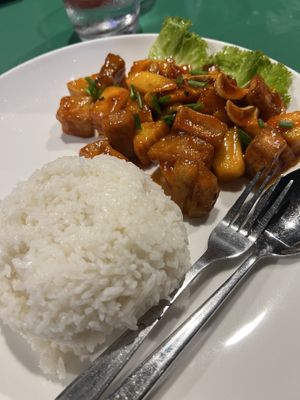 Tofu cashew mango   at Lucky Sun in Koh Rong