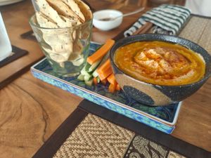 Hummus at Mekong MoJo  in Krong Kracheh