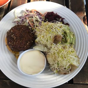 vegan dish served non vegan :( at Mad Spuds in Surry Hills