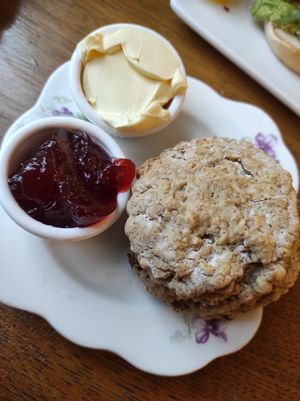 Vegan scone at Cafédral in Durham