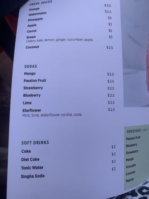 Drinks  at Artillery Arts Cafe in Phnom Penh