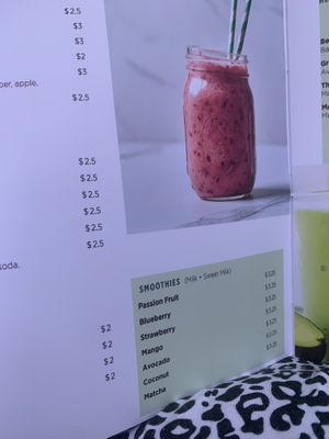 Smoothies  at Artillery Arts Cafe in Phnom Penh