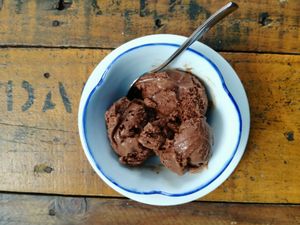 vegan chocolate orange ice cream at Artillery Arts Cafe in Phnom Penh