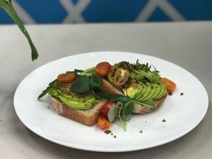 Avocado Toast (vegan) at Artillery Arts Cafe in Phnom Penh