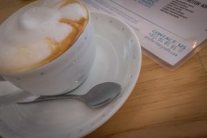 Cappuccino at Artillery Arts Cafe in Phnom Penh