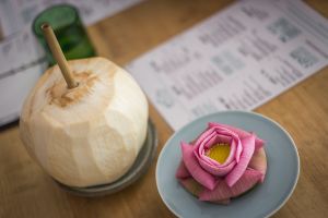 Fresh Coconut at Artillery Arts Cafe in Phnom Penh