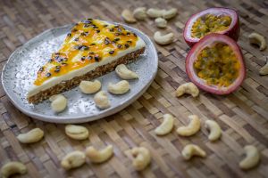 Passion Cheesecake (vegan, gluten-free) at Artillery Arts Cafe in Phnom Penh