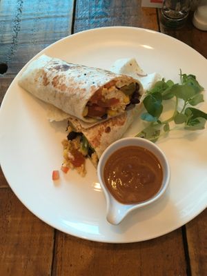 Breakfast burrito at Artillery Arts Cafe in Phnom Penh