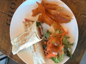 Tofu wrap at Artillery Arts Cafe in Phnom Penh