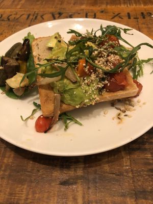 Avocado toast at Artillery Arts Cafe in Phnom Penh