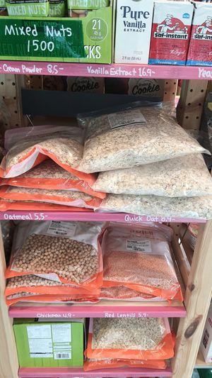oats, legumes and nuts at Charlie's Grocery in Seoul