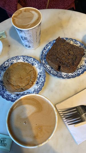 ginger molasses cookie and butternut squash cake   at Maman in Brooklyn