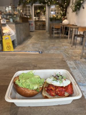 Maman’s breakfast sandwich without bacon  at Maman in Brooklyn