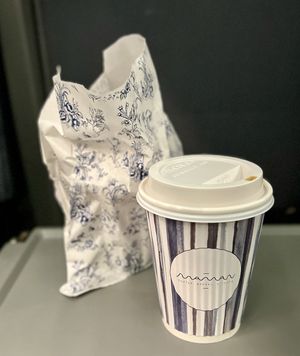 Oat lattee  at Maman in Brooklyn