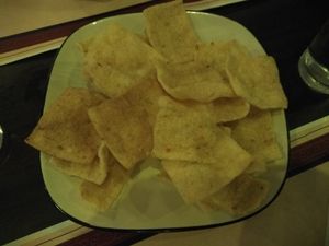 Vegan Prawn flavor chips  at Loving Hut in Maastricht