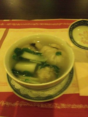 Wanton soup. You will not regret it at Loving Hut in Maastricht