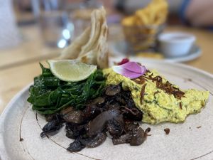 The vegan option for the “Silk Road” breakfast   at Gellibrand Cafe in Reservoir
