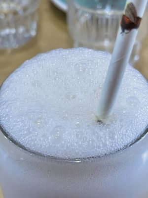 Vegan vanilla milkshake with oat milk and vegan ice cream   at Gellibrand Cafe in Reservoir