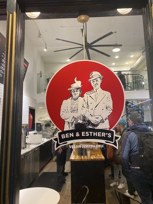 The logo  at Ben & Esther's Vegan Jewish Deli in Seattle