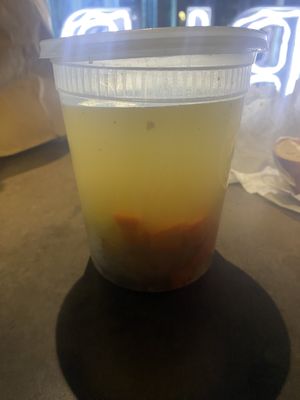 Matzo ball soup  at Ben & Esther's Vegan Jewish Deli in Seattle