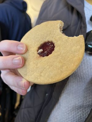 Jammers cookie  at Ben & Esther's Vegan Jewish Deli in Seattle