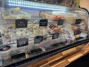 Deli salad selection  at Ben & Esther's Vegan Jewish Deli in Seattle