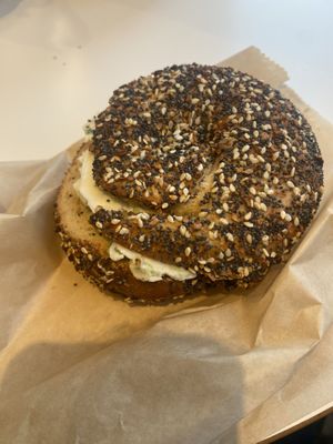 Everything bagel   at Ben & Esther's Vegan Jewish Deli in Seattle
