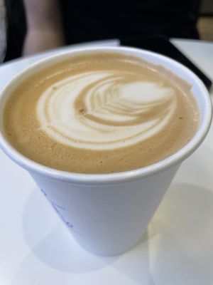 Oat latte  at Ben & Esther's Vegan Jewish Deli in Seattle