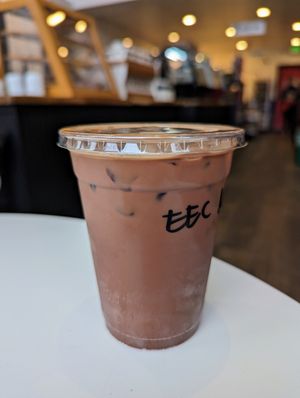 Vegan egg cream at Ben & Esther's Vegan Jewish Deli in Seattle
