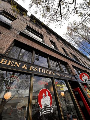   at Ben & Esther's Vegan Jewish Deli in Seattle