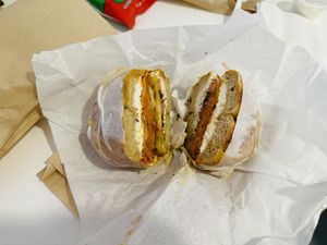 Lox Bagel  at Ben & Esther's Vegan Jewish Deli in Seattle