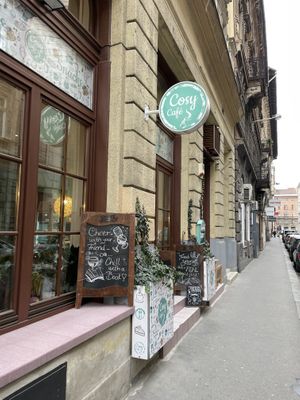 Front  at Cosy Café in Budapest