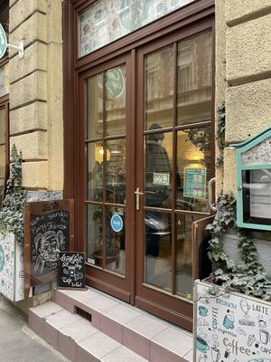 Door  at Cosy Café in Budapest