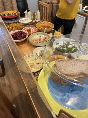 All the food/salad options   at Vimi's in Radlett