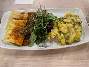Maultaschen with potatoe salad at Zum Wilde Männle in Oberstdorf