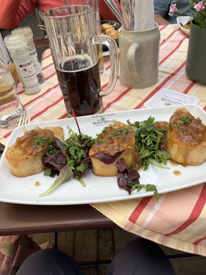Translation app called this a cabbage donut. It’s savory, not sweet.  at Zum Wilde Männle in Oberstdorf