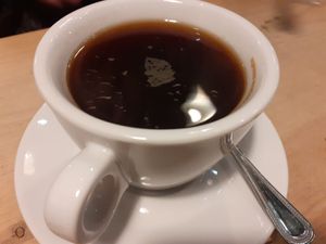 Americano at Barter Books in Alnwick