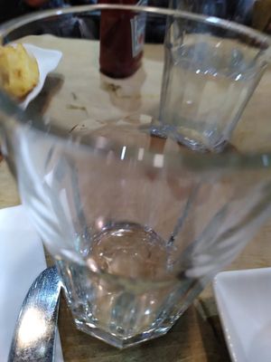 Glass of water (March 2024) at Barter Books in Alnwick