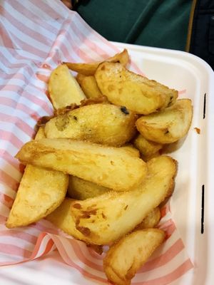 Thrice cooked chips   at Barter Books in Alnwick