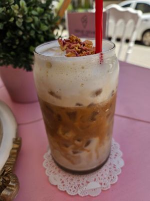 Iced latte with soy milk at Dream Cream in Rhodes