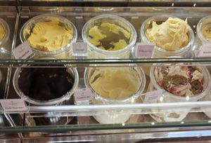 All 6 vegan flavours (sorry for the bad quality) at Dream Cream in Rhodes