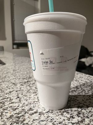 Fireplace with coconut cream   at Fiiz Drinks in Hurricane