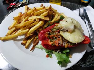 Stuffed pepper at Três Arcos in Sao Miguel