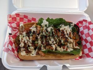 Philly sub w/ chick'n at The Utopia Deli in Little Rock