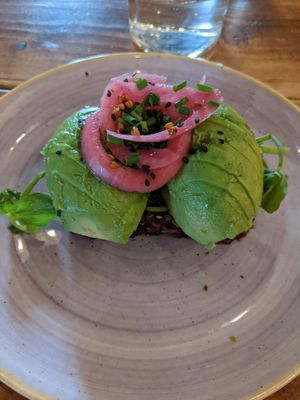 Avocado Smørrebrød at Far's dreng in Copenhagen