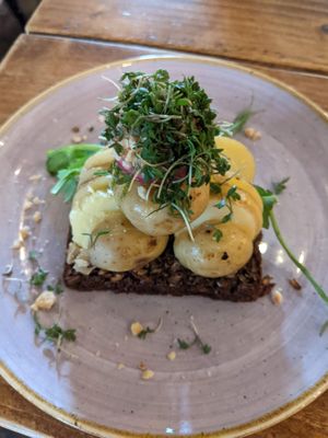Potato Smørrebrød at Far's dreng in Copenhagen