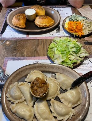 2 types of vegan pierogi (other meal was vegetarian not vegan)  at Stary Młyn in Poznan
