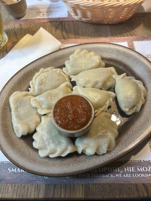 Vegan mushroom and cabbage with tomato saucee  at Stary Młyn in Poznan